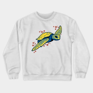 Blue Sea Turtle Crewneck Sweatshirt